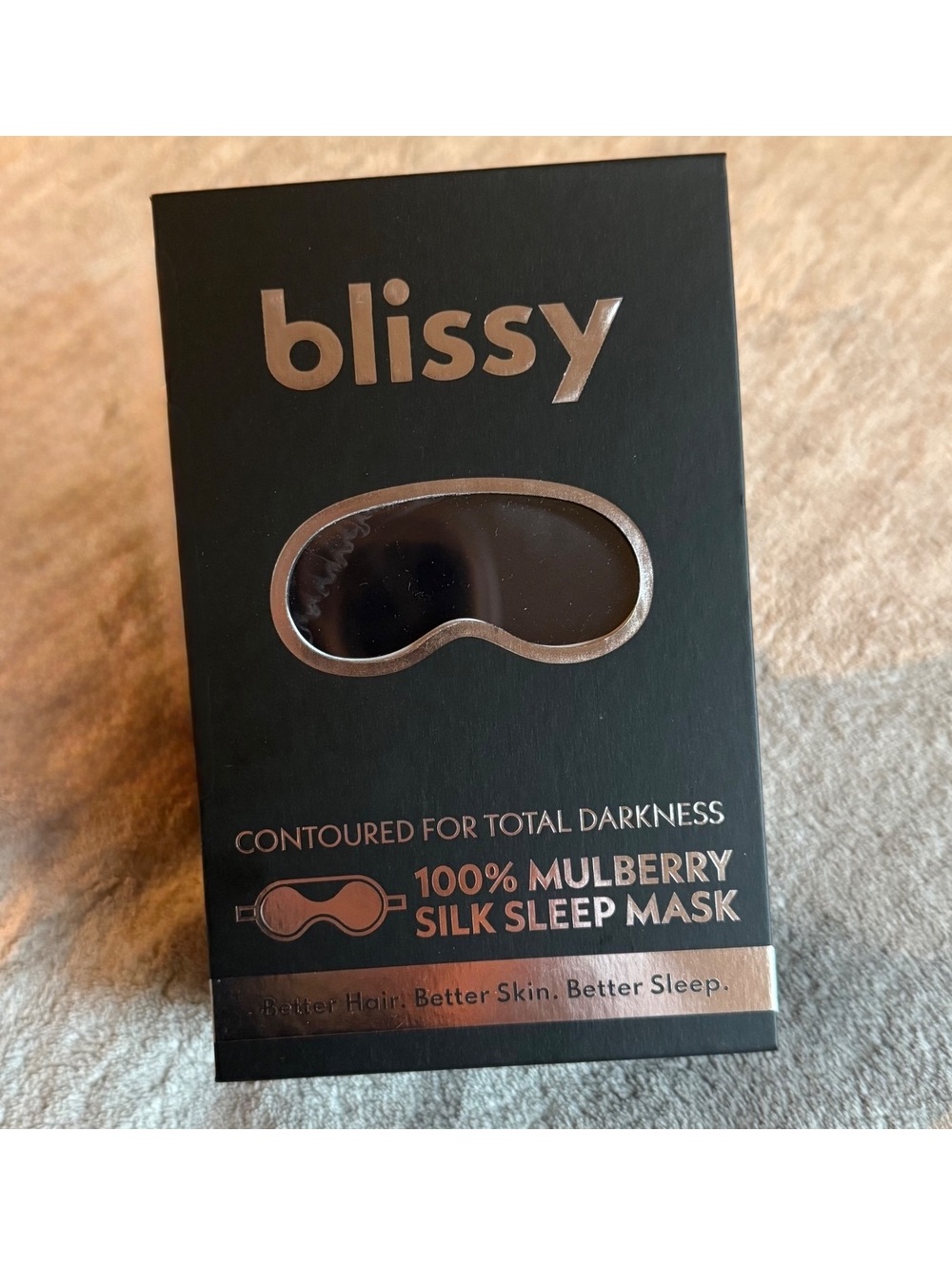 Blissy Eye Mask | 100% silk Black